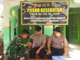 Satgas TMMD Dipastikan Tetap Prima, Pemeriksaan Kesehatan Rutin Dukung Percepatan Pembangunan untuk Masyarakat
