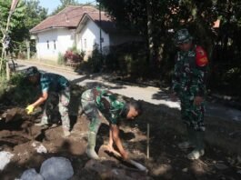 Komandan SSK TMMD Ke-129 Kodim 0821/Lumajang Tinjau Galian Irigasi, Pastikan Pekerjaan Sesuai Standar