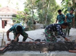 Pembangunan Tugu Prasasti TMMD ke-129 Dimulai, Pondasi Dikerjakan Secara Bertahap