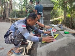 Prasasti Satuan Terpasang, Jadi Penanda Kebersamaan Satgas TMMD ke-129