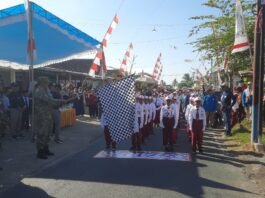 Semangat Kemerdekaan Menggema, Forkopimcam Pasrujambe Lepas Lomba Gerak Jalan