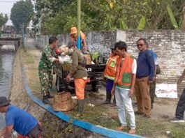 Sinergi Babinsa dan Pemerintah Kelurahan, Sungai Tami Dibersihkan untuk Ciptakan Lingkungan Bersih
