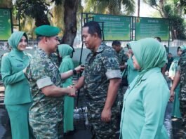 Persit KCK Cabang XXXV Kodim 0821 Hadiri Korps Kenaikan Pangkat 58 Personel